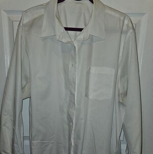 Women's Plus size 22W Foxcroft White Wrinkle Free Button Down Shirt